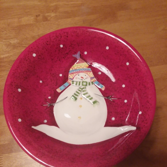 Whimsical Snowman Dessert Plate - Picture 2 of 7